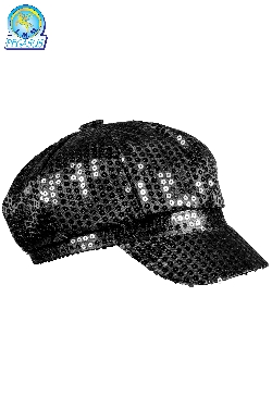BERRETTO DISCO PAILLETTES NERO 2