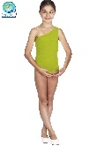 BODY DANZA LYCRA MONOSPALLA VERDE MELA BAMBINA